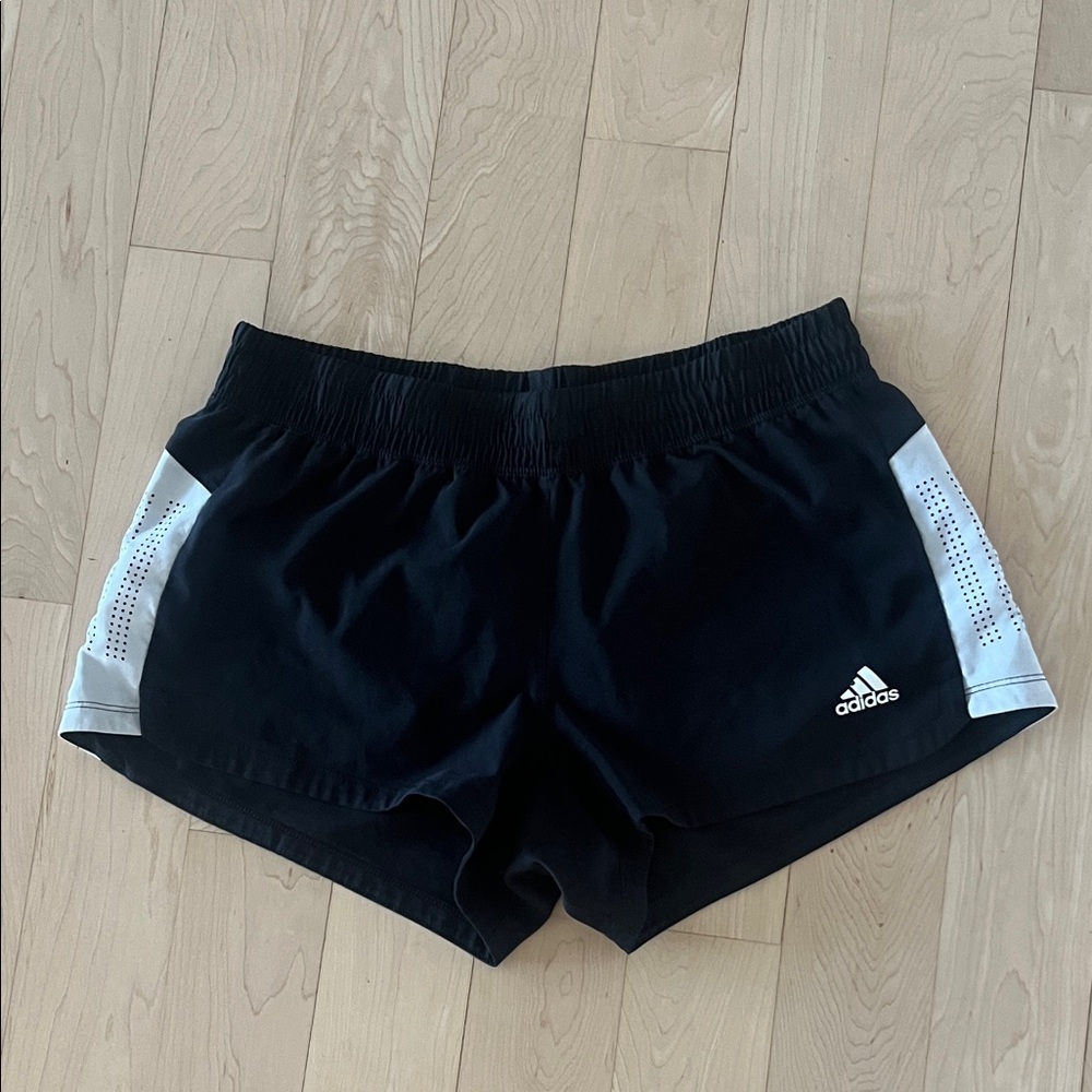 Adidas Women's Black and White Athletic Shorts